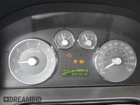 2007 Mercury Milan Premier with VIN 3MEHM08Z77R608164, listed as a Copart auction lot 51136515 with 208,136 mi miles and Salvage title. Bid and sale history available at DreamBid. Image 9.