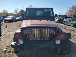 2002 Jeep Wrangler Sahara with VIN 1J4FA59S22P704603, listed as a Copart auction lot 77554334 with 99,758 mi miles and Salvage Title. Bid and sale history available at carsss.com. Image 5.