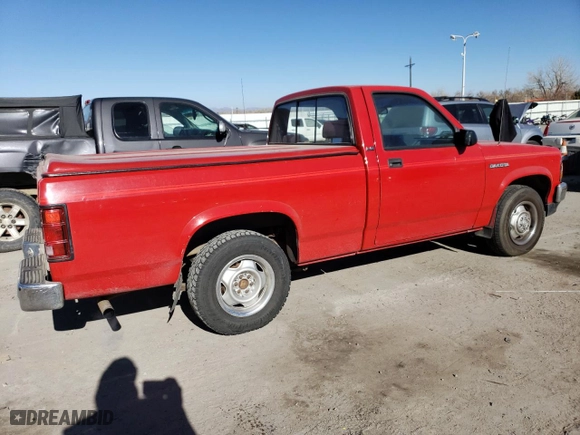 1993 Dodge Dakota "S" with VIN 1B7FL26X5PS214918, listed as a Copart auction lot 47417035 with 104,004 mi miles and Clean Title. Bid and sale history available at carsss.com. Image 3.