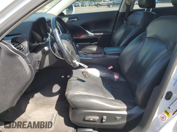 2008 Lexus IS 250 with VIN JTHCK262782023852, listed as a Copart auction lot 55658825 with 160,506 mi miles and Salvage Title. Bid and sale history available at carsss.com. Image 7.