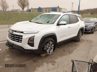 2025 Chevrolet Equinox FWD LT with VIN 3GNAXHEG2SL197920, listed as a IAAI auction lot 41825848 with 1,636 mi miles and . Bid and sale history available at DreamBid. Image 18.