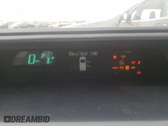 2012 Toyota Prius One with VIN JTDKDTB32C1004331, listed as a Copart auction lot 52734475 with 103,807 mi miles and Salvage Title. Bid and sale history available at carsss.com. Image 9.