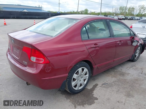 2008 Honda Civic LX with VIN 1HGFA16508L087331, listed as a IAAI auction lot 42163313 with 92,021 mi miles and . Bid and sale history available at DreamBid. Image 4.