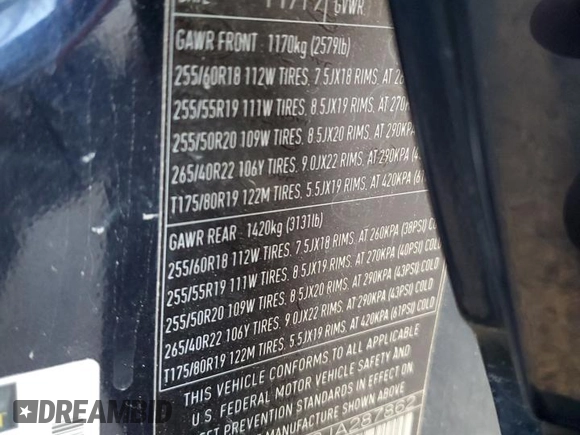 2018 Jaguar F-Pace 30t R-Sport z VIN SADCL2GX2JA287862, wystawiony jako Copart lot #75935764 z przebiegiem 54 025 mil mil oraz Szkoda całkowita • Salvage title. Historia ofert i sprzedaży dostępna na DreamBid. Obrazek 14.