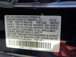 2022 Honda Pilot Sport with VIN 5FNYF6H32NB032847, listed as a Copart auction lot 42511905 with 28,420 mi miles and Salvage Title. Bid and sale history available at carsss.com. Image 15.