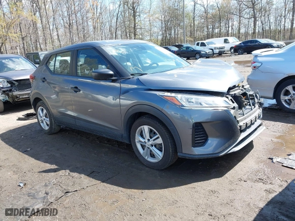 2021 Nissan Kicks S with VIN 3N1CP5BV6ML498831, listed as a IAAI auction lot 41963696 with 54,037 mi miles. Bid and sale history available at carsss.com. Image 1.
