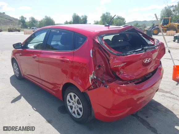 2014 Hyundai Accent GS with VIN KMHCT5AE9EU174866, listed as a IAAI auction lot 41948180 with 117,985 mi miles. Bid and sale history available at carsss.com. Image 3.