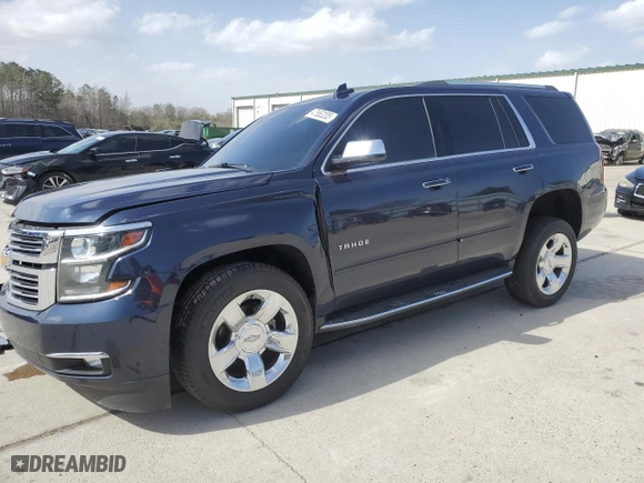 2017 Chevrolet Tahoe Premier with VIN 1GNSCCKC9HR335460, listed as a Copart auction lot 47653205 with 100,743 mi miles and Salvage Title. Bid and sale history available at carsss.com. Image 1.