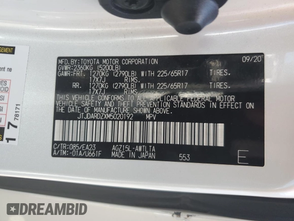 2021 Lexus NX with VIN JTJDARDZXM5020192, listed as a Copart auction lot 58360444 with 30,109 mi miles and Non Repairable. Bid and sale history available at carsss.com. Image 13.