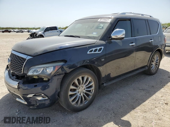 2016 Infiniti QX80 with VIN JN8AZ2NF8G9611892, listed as a Copart auction lot 50199605 with 174,437 mi miles and Clean title. Bid and sale history available at DreamBid. Image 1.