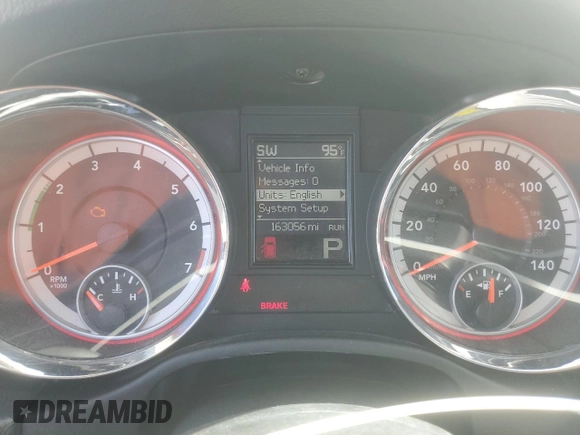 2013 Dodge Durango SXT with VIN 1C4RDHAG9DC584277, listed as a Copart auction lot 65748345 with 163,056 mi miles and Clean title. Bid and sale history available at DreamBid. Image 9.