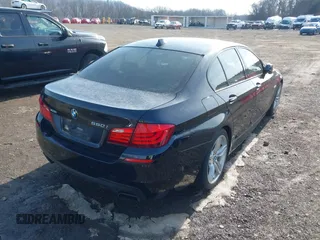 2013 BMW 5 Series 550i xDrive with VIN WBAFU9C52DDY70807, listed as a IAAI auction lot 41663855 with 92,009 mi miles and . Bid and sale history available at carsss.com. Image 4.