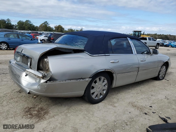 2003 Lincoln Town Car Cartier with VIN 1LNHM83W23Y639990, listed as a Copart auction lot 85591924 with 124,515 mi miles and Salvage Title. Bid and sale history available at carsss.com. Image 3.