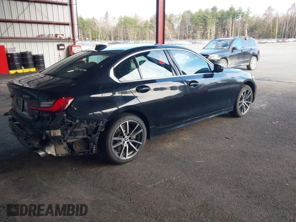 2021 BMW 3 Series 330i xDrive with VIN 3MW5R7J0XM8B58647, listed as a IAAI auction lot 42027965 with 34,230 mi miles. Bid and sale history available at carsss.com. Image 4.
