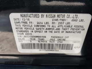 2017 Infiniti Q50 2.0t with VIN JN1CV7ARXHM681506, listed as a IAAI auction lot 41838316 with 98,164 mi miles. Bid and sale history available at carsss.com. Image 9.