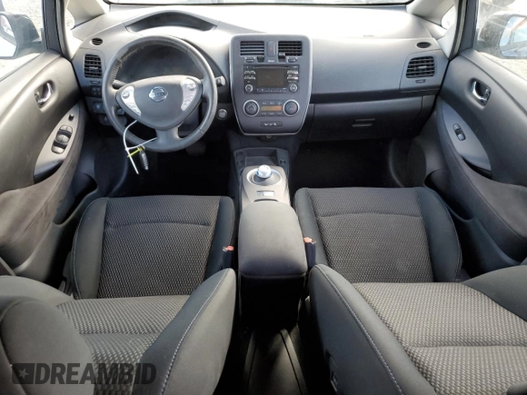2015 Nissan LEAF S with VIN 1N4AZ0CPXFC334701, listed as a Copart auction lot 47689535 with 0 mi miles and Non Repairable. Bid and sale history available at carsss.com. Image 8.