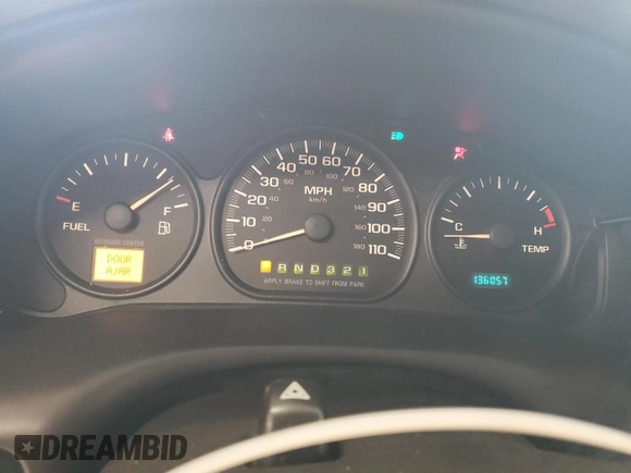 2001 Chevrolet Venture Warner Bros 1SE z VIN 1GNDX13E41D195922, wystawiony jako Copart lot #79113824 z przebiegiem 136 057 mil mil oraz Szkoda całkowita • Salvage title. Historia ofert i sprzedaży dostępna na DreamBid. Obrazek 9.