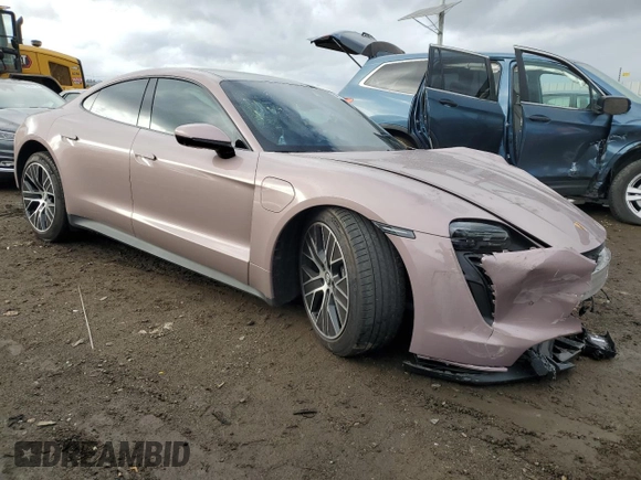 2022 Porsche Taycan with VIN WP0AA2Y11NSA14157, listed as a Copart auction lot 84951134 with 15,425 mi miles and Salvage title. Bid and sale history available at DreamBid. Image 4.