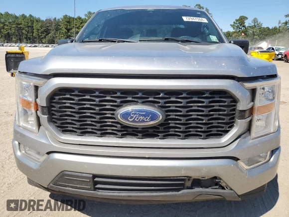 2021 Ford F-150 XL with VIN 1FTEX1C55MFB51837, listed as a Copart auction lot 72947504 with 109,901 mi miles and Salvage title. Bid and sale history available at DreamBid. Image 5.