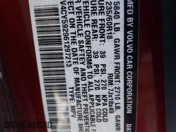 2006 Volvo XC90 2.5L Turbo with VIN YV4CY592961297213, listed as a Copart auction lot 42328955 with 214,701 mi miles and Salvage Title. Bid and sale history available at carsss.com. Image 13.
