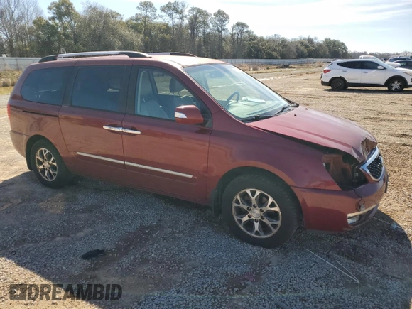 2014 Kia Sedona EX with VIN KNDMH4C75E6588878, listed as a Copart auction lot 45893185 with 109,464 mi miles and Salvage Title. Bid and sale history available at carsss.com. Image 4.