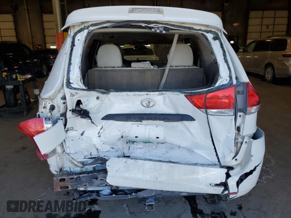 2012 Toyota Sienna with VIN 5TDZK3DC8CS269050, listed as a Copart auction lot 45496015 with 179,666 mi miles and Salvage Title. Bid and sale history available at carsss.com. Image 6.