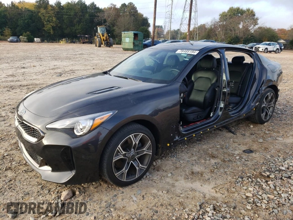 2020 Kia Stinger GT-Line with VIN KNAE15LA7L6076947, listed as a Copart auction lot 78485194 with 34,053 mi miles and Salvage Title. Bid and sale history available at DreamBid. Image 1.