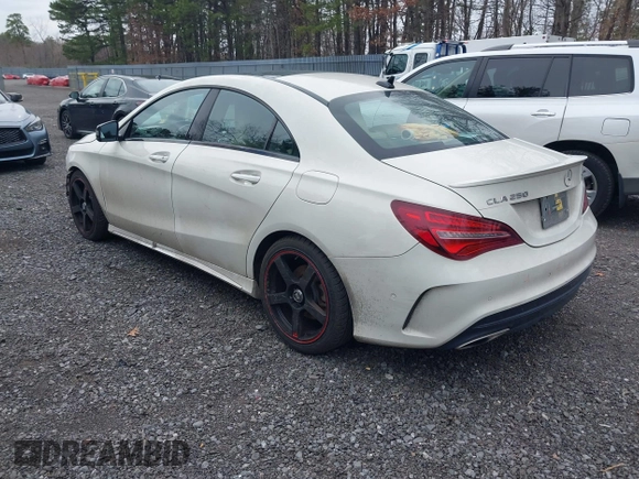 2018 Mercedes-Benz CLA 250 with VIN WDDSJ4GB2JN505570, listed as a IAAI auction lot 41946601 with 124,619 mi miles and . Bid and sale history available at DreamBid. Image 3.