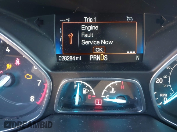 2018 Ford Escape S with VIN 1FMCU0F77JUA84538, listed as a IAAI auction lot 41611602 with 28,284 mi miles and . Bid and sale history available at carsss.com. Image 7.