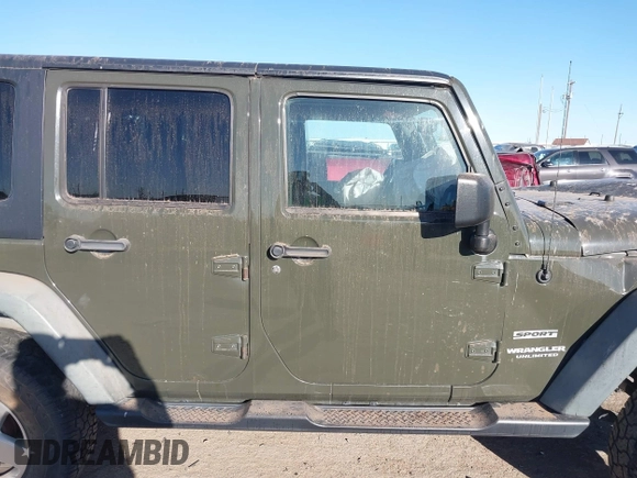 2015 Jeep Wrangler Unlimited Sport with VIN 1C4BJWDG5FL745673, listed as a IAAI auction lot 41681043 with 97,605 mi miles and . Bid and sale history available at DreamBid. Image 13.