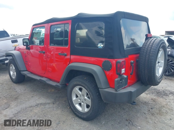 2016 Jeep Wrangler Unlimited Sport z VIN 1C4BJWDG0GL176104, wystawiony jako IAAI lot #42456659 z przebiegiem 116 902 mil mil oraz . Historia ofert i sprzedaży dostępna na DreamBid. Obrazek 3.