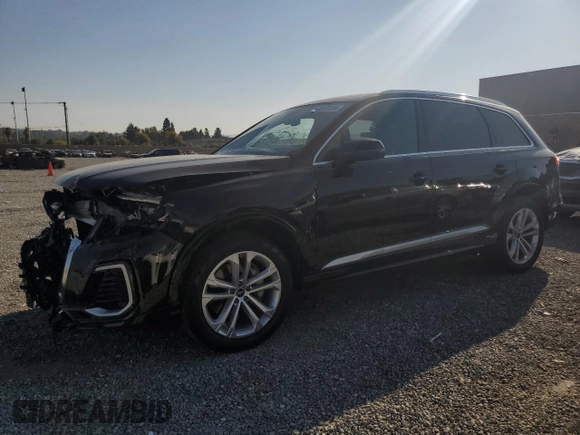2025 Audi Q7 Premium with VIN WA1ACBF71SD002437, listed as a Copart auction lot 73171104 with 5,934 mi miles and Salvage title. Bid and sale history available at DreamBid. Image 1.