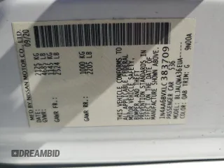 2020 Nissan Maxima S with VIN 1N4AA6BVXLC383709, listed as a Copart auction lot 52144125 with Not provided miles and Salvage title. Bid and sale history available at DreamBid. Image 14.