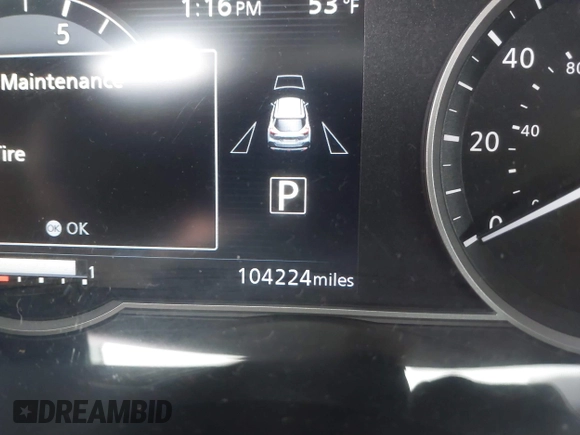 2019 Nissan Kicks SR with VIN 3N1CP5CU0KL516307, listed as a IAAI auction lot 41554064 with 104,224 mi miles. Bid and sale history available at carsss.com. Image 7.
