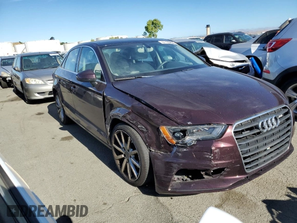 2015 Audi A3 2.0T Premium Plus with VIN WAUEFGFF0F1038059, listed as a Copart auction lot 61135833 with 58,787 mi miles. Bid and sale history available at carsss.com. Image 4.