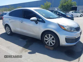 2016 Kia Rio LX with VIN KNADM4A30G6611785, listed as a IAAI auction lot 41958882 with 170,968 mi miles. Bid and sale history available at carsss.com. Image 1.