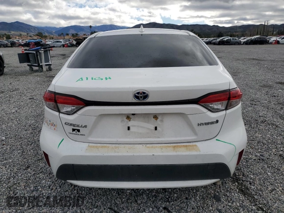 2021 Toyota Corolla Hybrid LE with VIN JTDEAMDE3MJ013373, listed as a Copart auction lot 48709785 with 136,422 mi miles and Salvage Title. Bid and sale history available at carsss.com. Image 6.