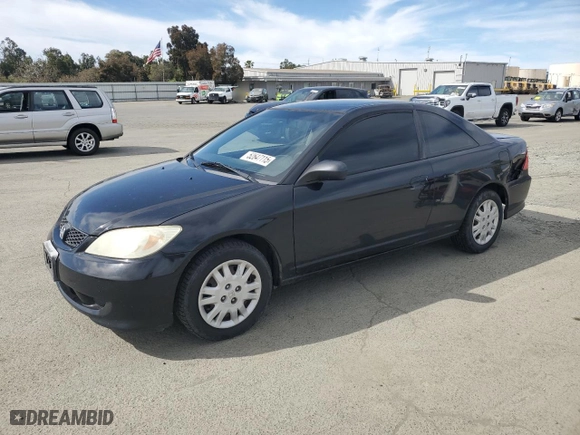 2005 Honda Civic LX with VIN 1HGEM21515L016148, listed as a Copart auction lot 52647115 with 233,014 mi miles and Salvage Title. Bid and sale history available at carsss.com. Image 1.