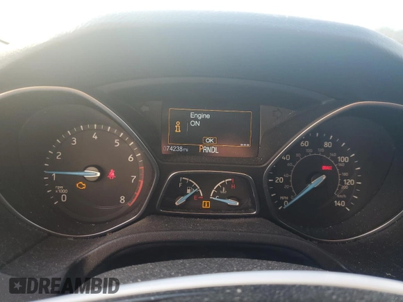 2015 Ford Focus SE with VIN 1FADP3F27FL235077, listed as a Copart auction lot 53997645 with 74,238 mi miles and Salvage Title. Bid and sale history available at carsss.com. Image 9.