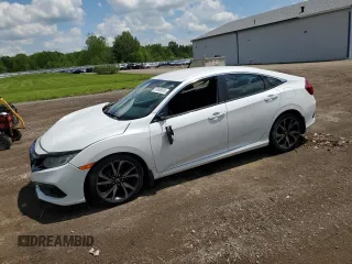 2019 Honda Civic Sport with VIN 2HGFC2F82KH556661, listed as a Copart auction lot 57065625 with 111,536 mi miles and Salvage title. Bid and sale history available at DreamBid. Image 1.