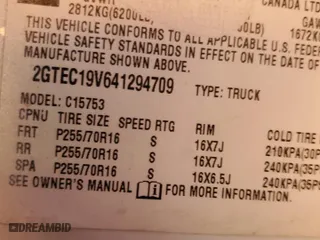 2004 GMC Sierra 1500 SLE with VIN 2GTEC19V641294709, listed as a Copart auction lot 84336244 with 196,028 mi miles and Non Repairable. Bid and sale history available at carsss.com. Image 12.