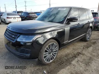 2021 Land Rover Range Rover P525 Westminster with VIN SALGS2SE2MA428187, listed as a Copart auction lot 44952595 with 50,821 mi miles and Salvage title. Bid and sale history available at DreamBid. Image 1.