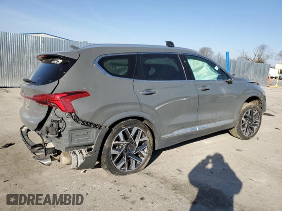 2021 Hyundai Santa Fe Calligraphy z VIN 5NMS5DAL8MH368524, wystawiony jako Copart lot #46865765 z przebiegiem 39 027 mil mil oraz Szkoda całkowita • Salvage title. Historia ofert i sprzedaży dostępna na DreamBid. Obrazek 3.