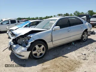2005 Lexus LS 430 with VIN JTHBN36F555009454, listed as a Copart auction lot 52733725 with 165,403 mi miles and Salvage Title. Bid and sale history available at carsss.com. Image 1.
