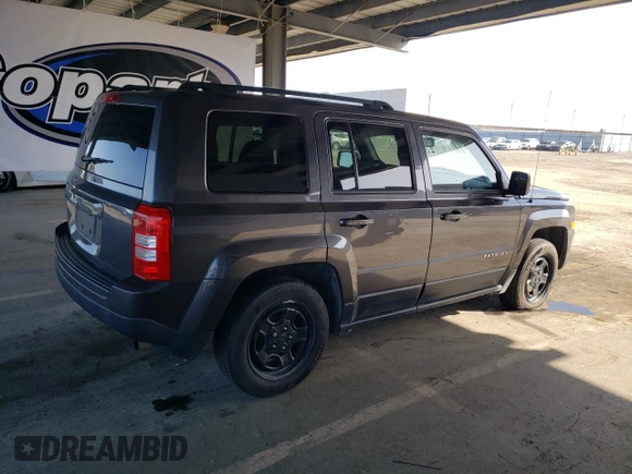 2017 Jeep Patriot Sport with VIN 1C4NJPBA5HD136386, listed as a Copart auction lot 54973515 with 214,172 mi miles and Clean Title. Bid and sale history available at carsss.com. Image 3.