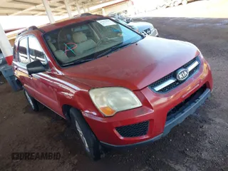 2010 Kia Sportage LX with VIN KNDKGCA31A7697556, listed as a IAAI auction lot 41852795 with 265,516 mi miles and . Bid and sale history available at carsss.com. Image 1.