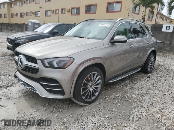 2022 Mercedes-Benz GLE 350 z VIN 4JGFB4KB5NA823367, wystawiony jako Copart lot #59934715 z przebiegiem Nie podano mil oraz Szkoda całkowita • Salvage title. Historia ofert i sprzedaży dostępna na DreamBid. Obrazek 1.
