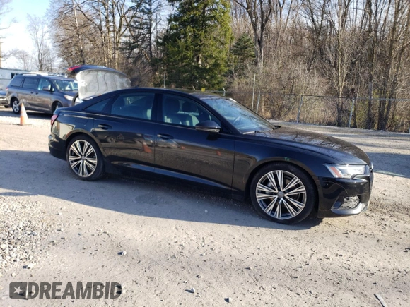 2019 Audi A6 Premium Plus with VIN WAUE8AF25KN121607, listed as a Copart auction lot 48273544 with 57,002 mi miles. Bid and sale history available at carsss.com. Image 4.