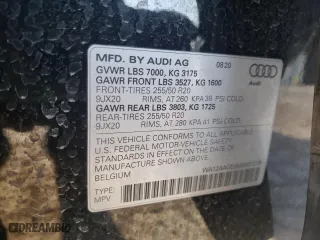 2021 Audi e-tron Sportback S line Premium Plus with VIN WA12AAGE9MB001276, listed as a Copart auction lot 47997464 with 35,672 mi miles and Salvage Title. Bid and sale history available at carsss.com. Image 14.