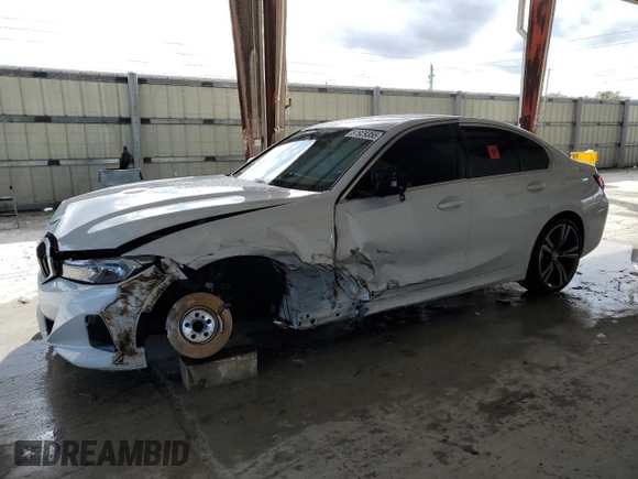 2024 BMW 3 Series 330i with VIN 3MW69FF01R8E43199, listed as a Copart auction lot 87929355 with 0 mi miles and Salvage Title. Bid and sale history available at carsss.com. Image 1.
